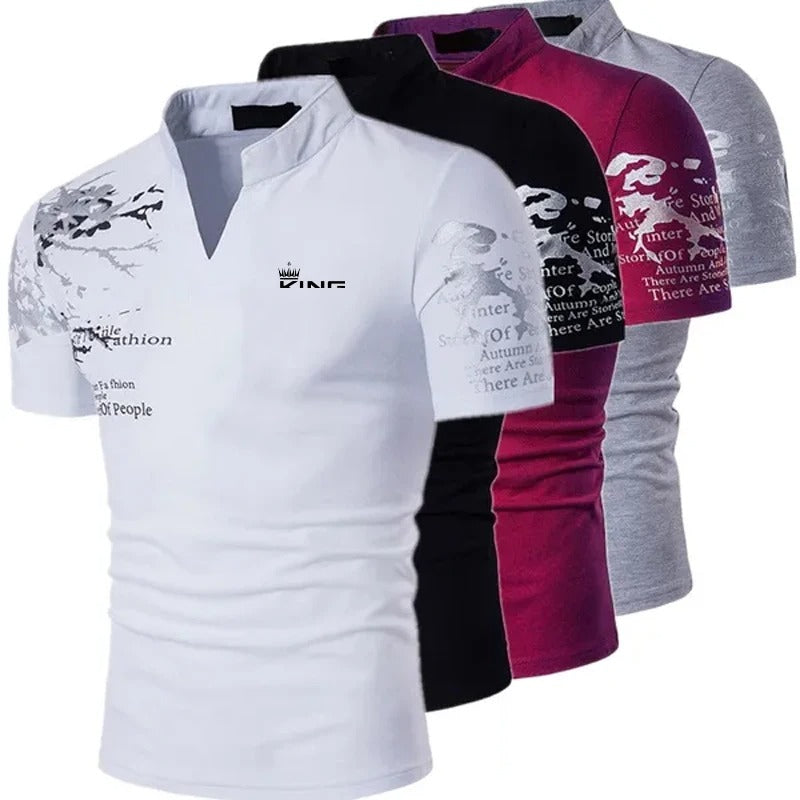 V-Neck Polo Shirt