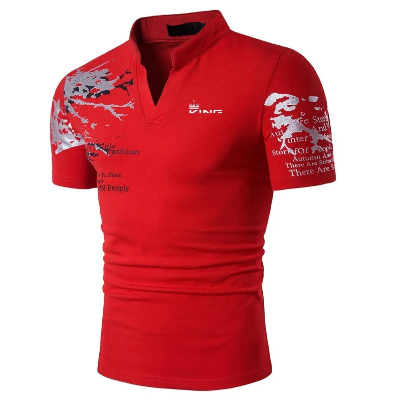 V-Neck Polo Shirt