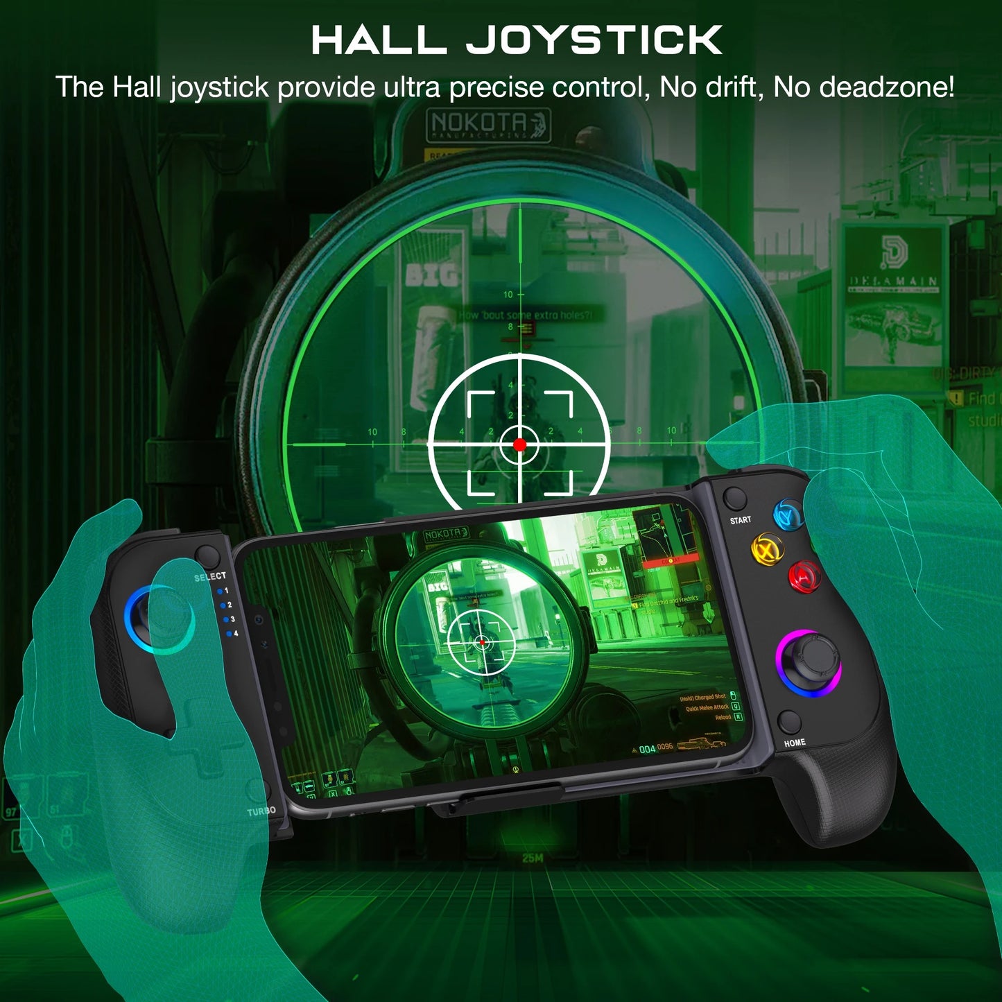 DINOFIRE Cell Phone Gamepad Joystick